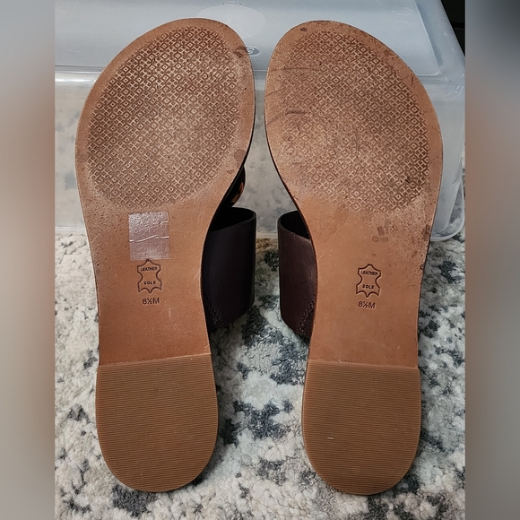 Tory Burch Patos Disk Sandal - Brown leather - Picture 4 of 9